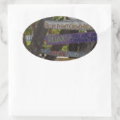 Sign post Rum Point Grand Cayman Ovale Sticker (Tas)