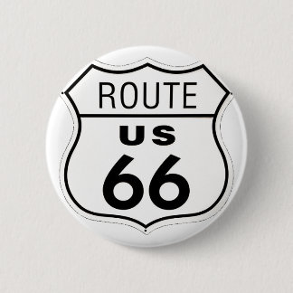 Sign - Route 66 Ronde Button 5,7 Cm