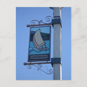Sign - Stearns Wharf, Santa Barbara, CA Briefkaart