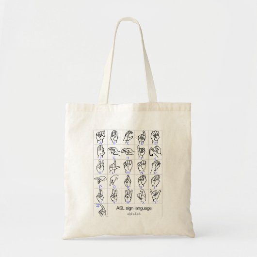 SIGN TAAL ALPHABET canvas tas (Voorkant)