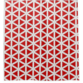 Signaal Flux – Rood & Wit Modern Design Douchegordijn