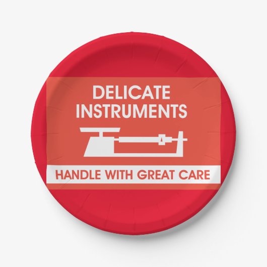 Signaal met snelle instrumenten papieren bordje (Voorkant)