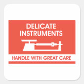 Signaal met snelle instrumenten vierkante sticker (Voorkant)