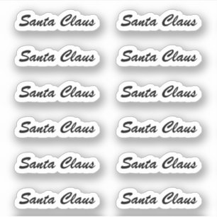 Signaal penseelscript Kiss-Cut Santa Claus Sticker