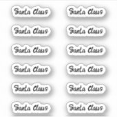 Signaal van penseelbrief met kus-cut Santa Claus Sticker (Voorkant)