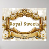 Signaal van Royal Sweets-White en Gold Party Poster (Voorkant)
