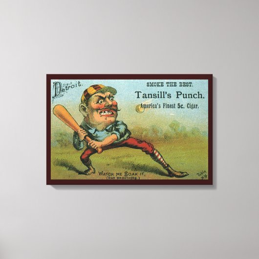  signaaletiket, sporthonkbal Tansill Punch Canvas Afdruk (Voorkant)