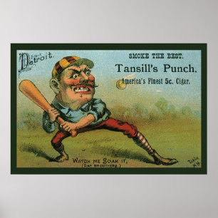 signaaletiket, sporthonkbal Tansill Punch Poster