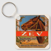  signaaletiket, Zev Race Horses Brown Colt Sleutelhanger (Voorkant)
