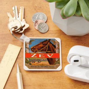 signaaletiket, Zev Race Horses Brown Colt Sleutelhanger
