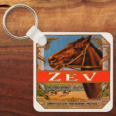  signaaletiket, Zev Race Horses Brown Colt Sleutelhanger (Voorkant)