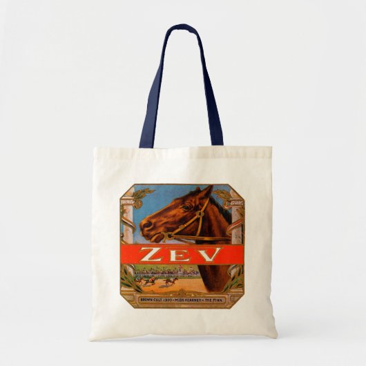 signaaletiket, Zev Race Horses Brown Colt Tote Bag (Voorkant)