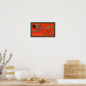 signaalreclame: Oranje bloem Poster (Keuken)