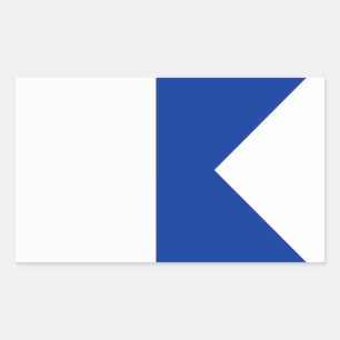 Signaalvlag Alpha Rechthoekige Sticker