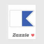 Signaalvlag Alpha Sticker (Vel)