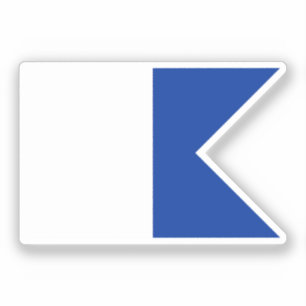 Signaalvlag Alpha Sticker