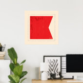 Signaalvlag (Nautical Letter "B") Poster (Thuiskantoor)