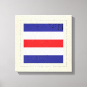 Signaalvlag (Nautical Letter "C") Canvas Afdruk