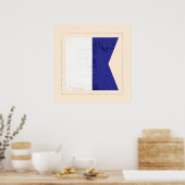 Signaalvlag (Nautisch letter "A") Poster (Keuken)