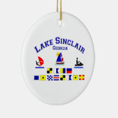 Signaalvlaggen van het meer Sinclair GA Keramisch Ornament (Rechts)