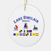 Signaalvlaggen van het meer Sinclair GA Keramisch Ornament (Links)
