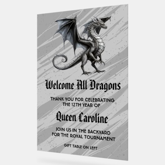 Signal acrylique d'anniversaire appelant tous les  (Angle)