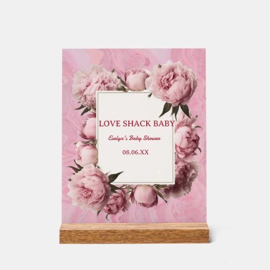 Signal acrylique élégant - Parfait pour les Mariag (Recto)