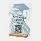 Signal acrylique unique personnalisé QR Code (Angle)