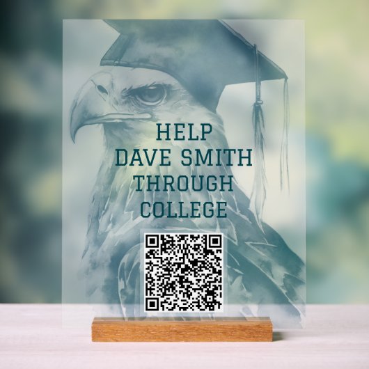 Signal acrylique unique personnalisé QR Code (Neutre)