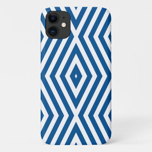 Signal Blue Moods Diamond Chevrons Case-Mate iPhone Case (Achterkant)
