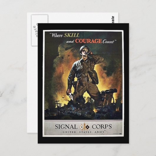 Signal Corps Briefkaart (Voorkant / Achterkant)