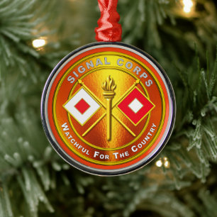 Signal Corps voor Kerstmis Metalen Ornament