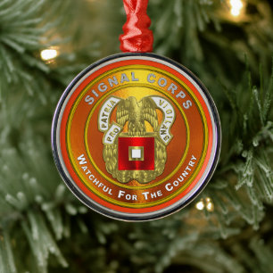 Signal Corps voor Kerstmis Metalen Ornament
