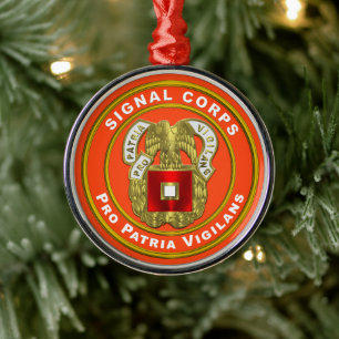 Signal Corps voor Kerstmis Metalen Ornament