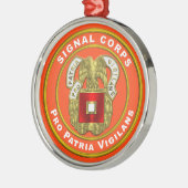 Signal Corps voor Kerstmis Metalen Ornament (Links)