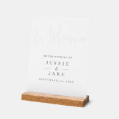 Signal d'accueil mariage à effet transparent (Angle)