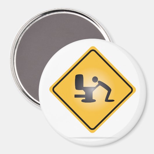 Signal d'avertissement de la gueule jaune aimant r (Recto/Verso)