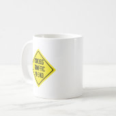 Signal d'avertissement de trafic croisé | Mug clas (Devant gauche)