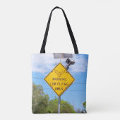 Signal d'avertissement des hiboux sur un sac fourr (Dos)