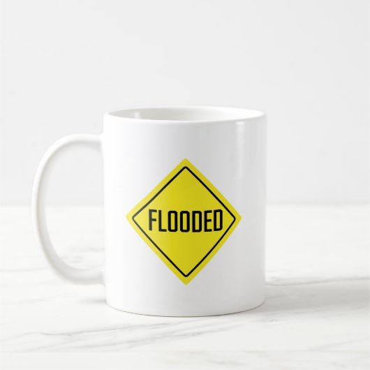Signal d'avertissement inondé | Mug classique (Gauche)