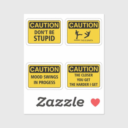 Signal d'avertissement Sticker IV (Feuille)