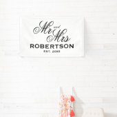 Signal de bannière de mariage personnalisé M. et M (Insitu)