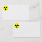 Signal de radiation Cartes de visite (Devant / Derrière)