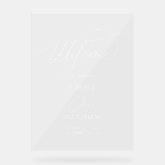 Signal de script de bienvenue de mariage (Recto)