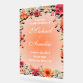 Signal Mariage de bienvenue boho rouge vert orange (Angle)