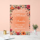 Signal Mariage de bienvenue boho rouge vert orange (Mariage)