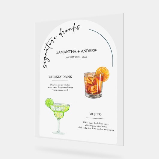 Signal mariage de son et de ses boissons (Angle)