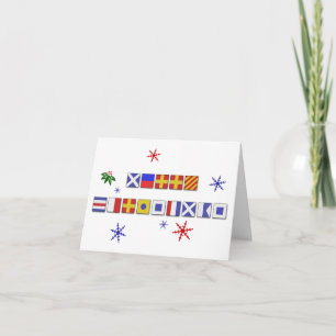 Signal nautique Drapeau Joyeux Noël Carte