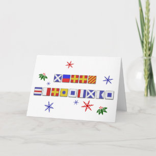 Signal nautique Drapeau Joyeux Noël Carte