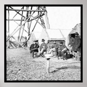 Signal Tower Officers in Bermuda Hundred, VA 1865 Poster